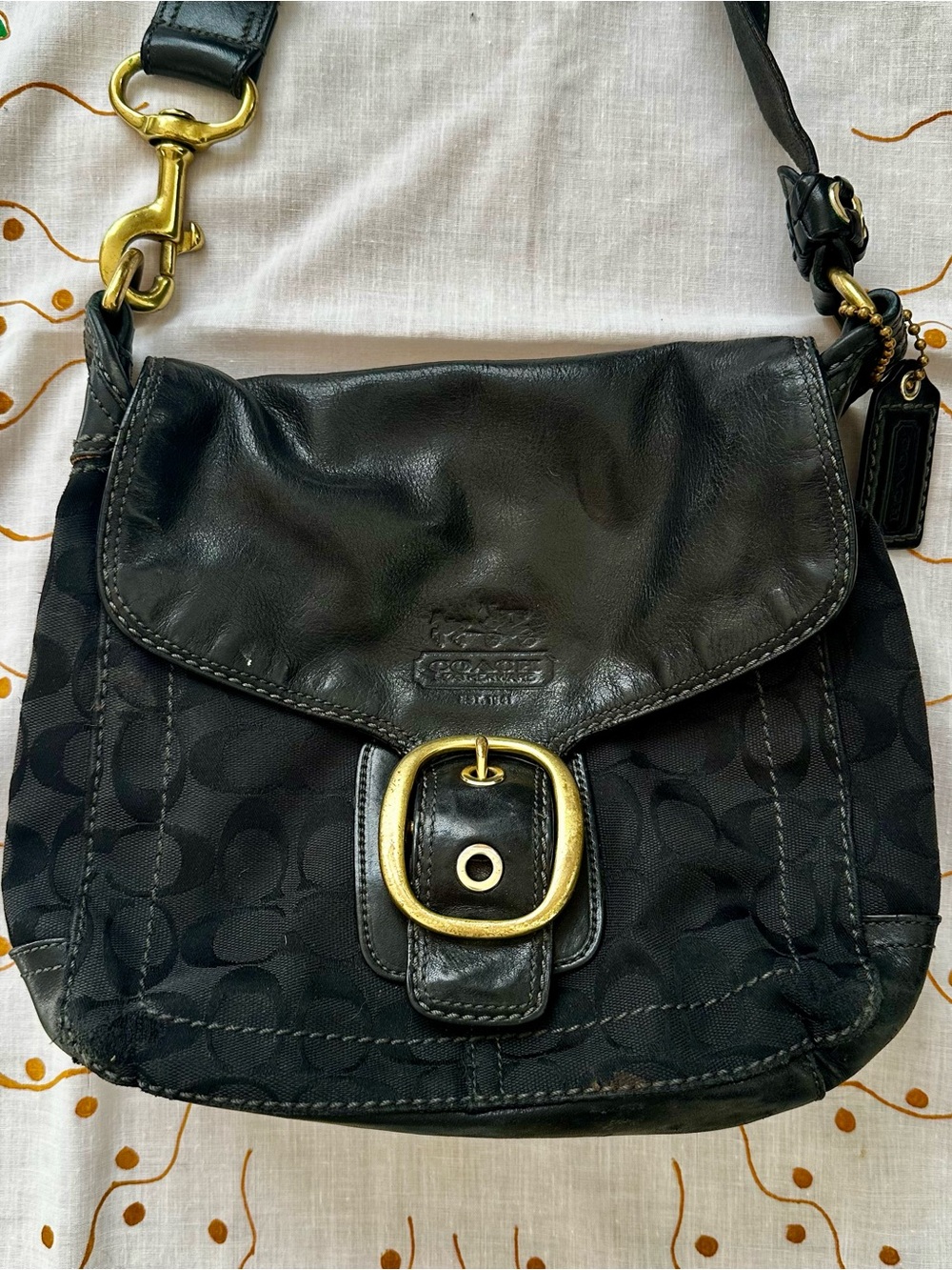 Y2K Vintage Coach Black Bleeker Crossbody Bag